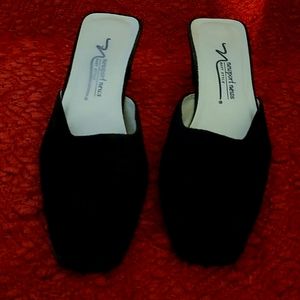 Black Suede Mules